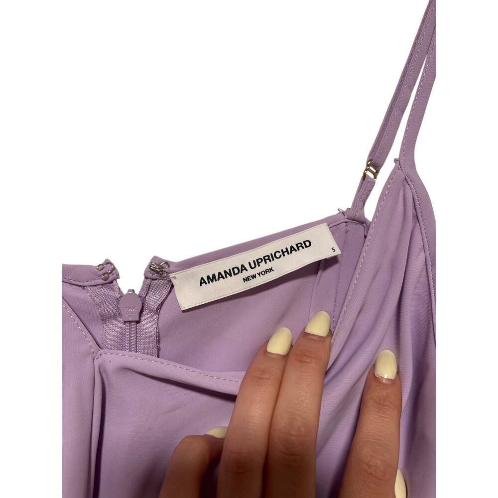 Amanda Uprichard Lavender Maxi Dress Small Twist Front Formal Wedding Guest - Picture 4 of 9